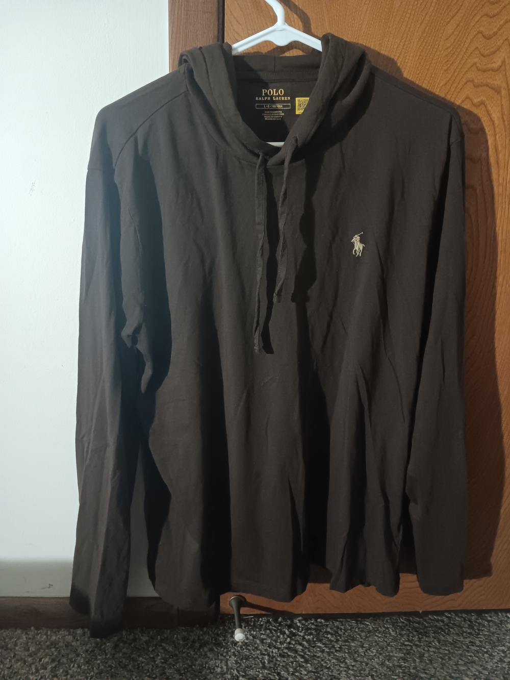 Polo by Ralph Lauren Brown Hooded Long-Sleeve Shirt Jacket
